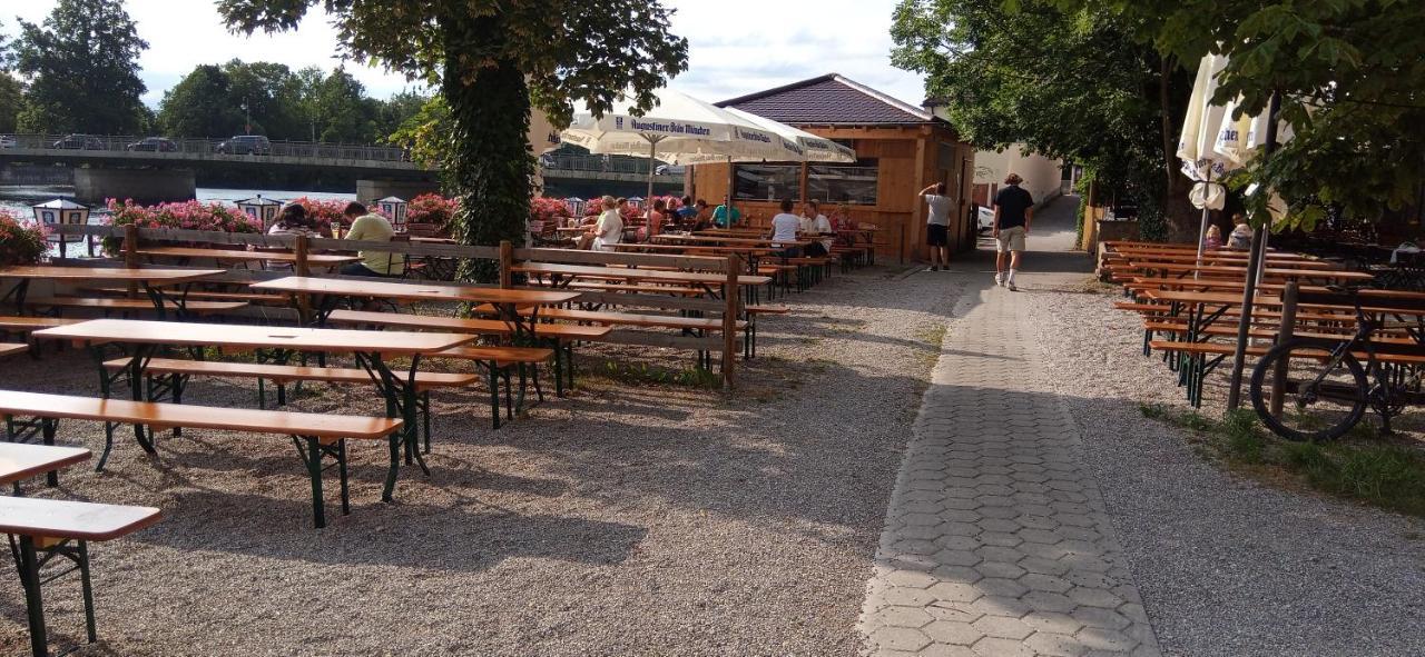 Grosses Zimmer Bad Kueche Wohnzimmer Terasse Garten Zentral Ruhig Landsberg am Lech Buitenkant foto
